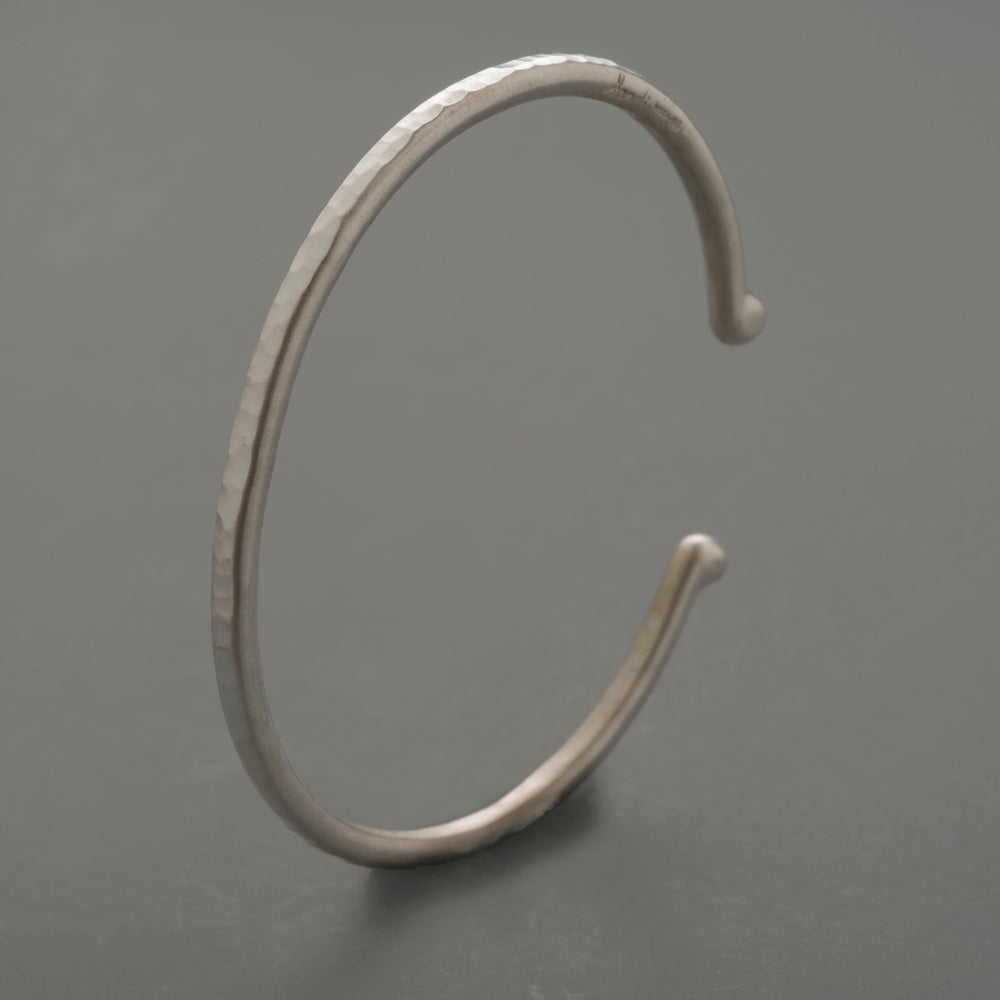 Wire Hammered Sterling Silver Cuff Bracelet, artisan jewelry, handmade silver jewelry