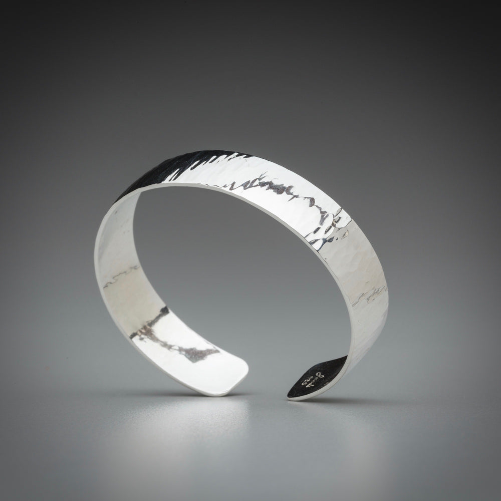 Illuminate Sterling Silver Cuff Bracelet, artisan sterling silver cuff bracelet