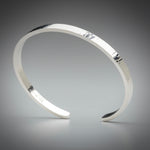 Illuminate Thin Sterling Silver Cuff Bracelet