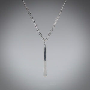 Illuminate Stick Sterling Silver Necklace, artisan sterling silver necklace