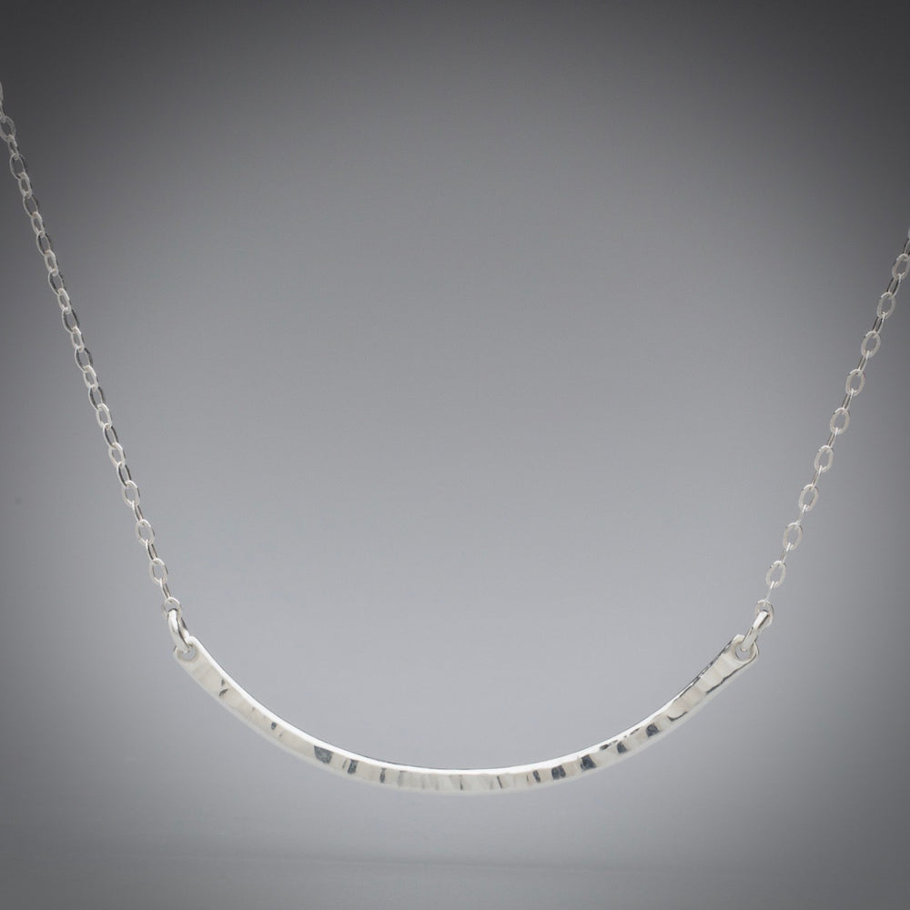 Illuminate Smile Sterling Silver Necklace, artisan sterling silver necklace