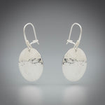 Illuminate Disc Sterling Silver Earrings, artisan sterling silver earrings