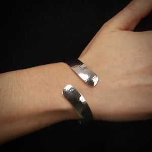 Illuminate Wrap Sterling Artisan Silver Cuff Bracelet, artisan sterling silver wrap cuff bracelet