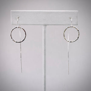 Artisan Sterling Silver Jewelry, Illuminate Radiant Ring Sterling Silver Earrings, Handmade sterling silver earrings