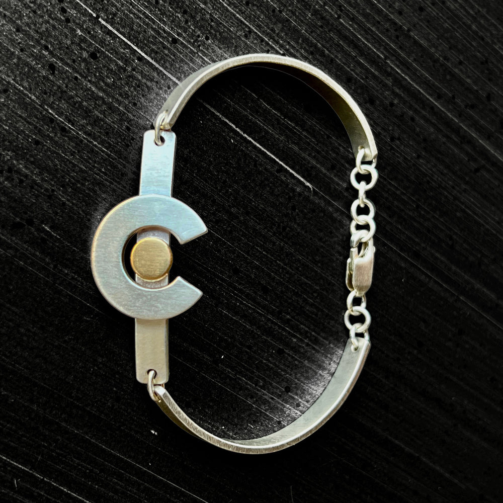Colorado Love Sterling Silver / 14k GF Link Bracelet