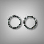 Sterling Silver Texture Minimalist Ring Earrings