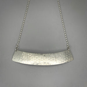 Honey Comb Sterling Silver Plate Necklace
